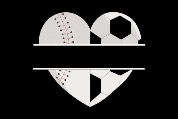 Baseball Soccer Heart Monogram