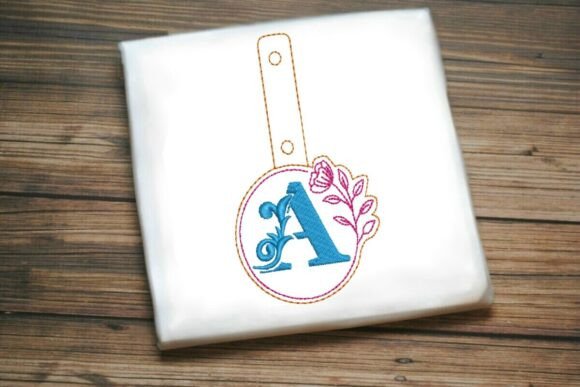 Floral Monogram Keychain a ITH