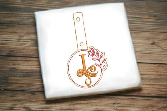 Floral Monogram Keychain I ITH