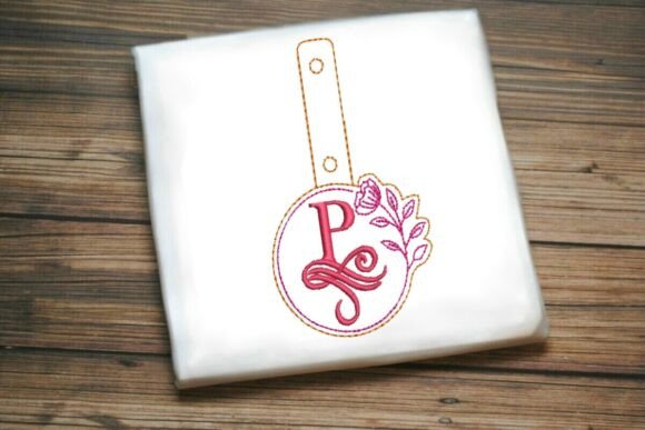 Floral Monogram Keychain P ITH