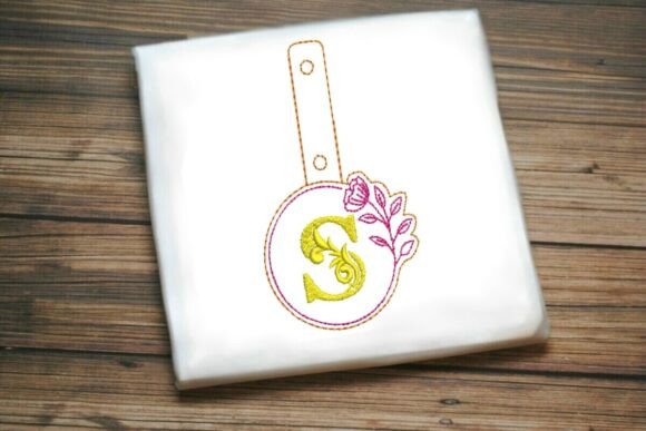 Floral Monogram Keychain S ITH