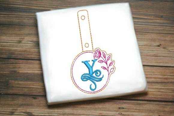 Floral Monogram Keychain Y ITH