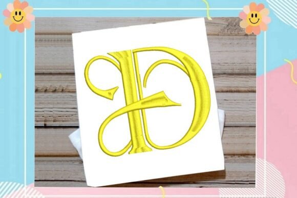 Initial D Elegant Vintage Monogram