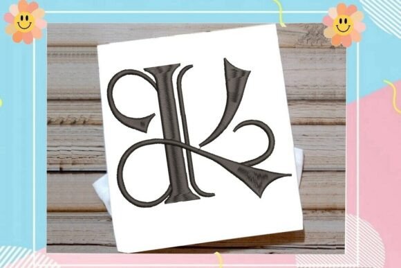 Initial K Elegant Vintage Monogram
