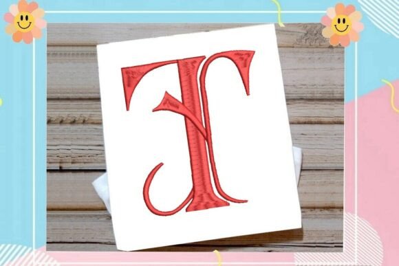Initial T Elegant Vintage Monogram