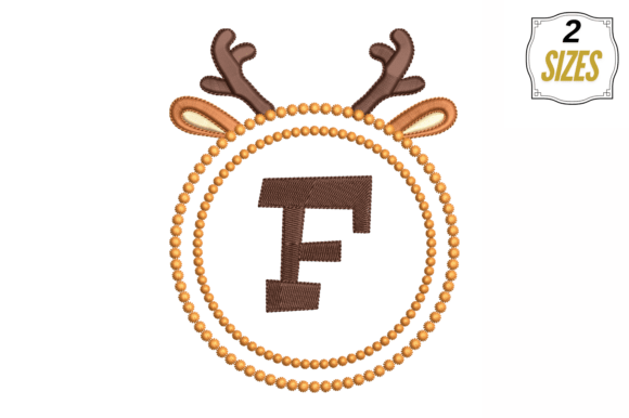 Letter F in Cute Frame