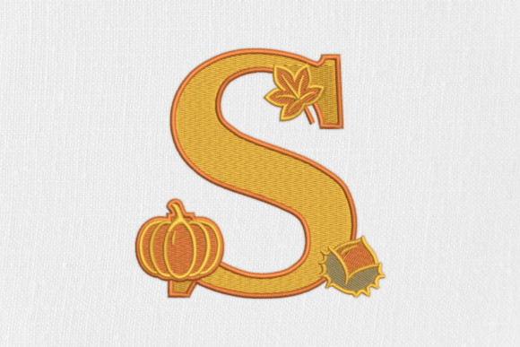 Letter S Autumn Monogram