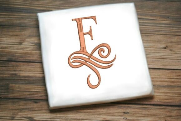 Oceanic Flourish Monogram F