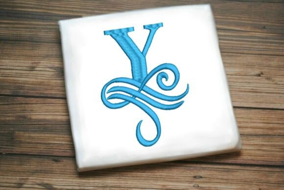 Oceanic Flourish Monogram Y