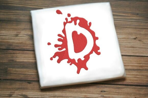 Paint Splash Uppercase Monogram D