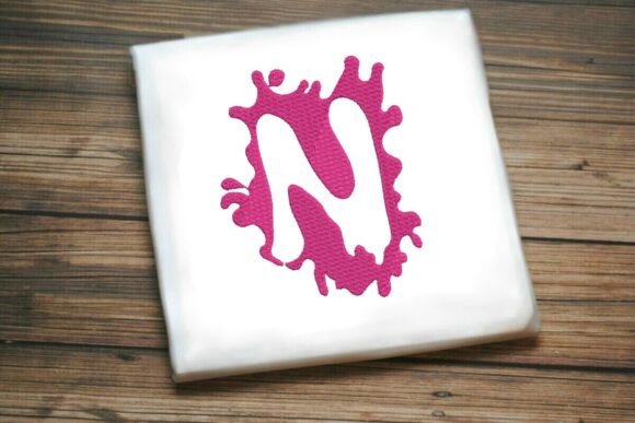 Paint Splash Uppercase Monogram N
