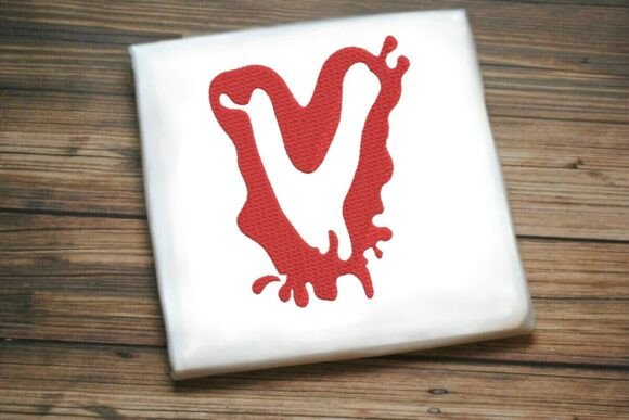 Paint Splash Uppercase Monogram V