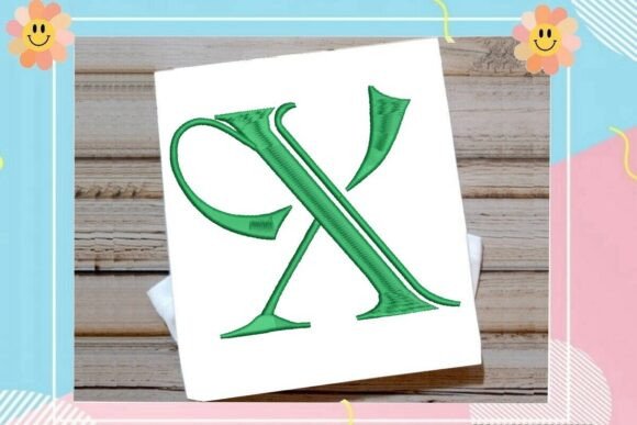 X Initial Elegant Vintage Monogram